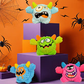 2-in-1 Moving Plush Squeaky Dog Ball | Interactive Motion Toy for Small Dogs | Halloween Pet Gift