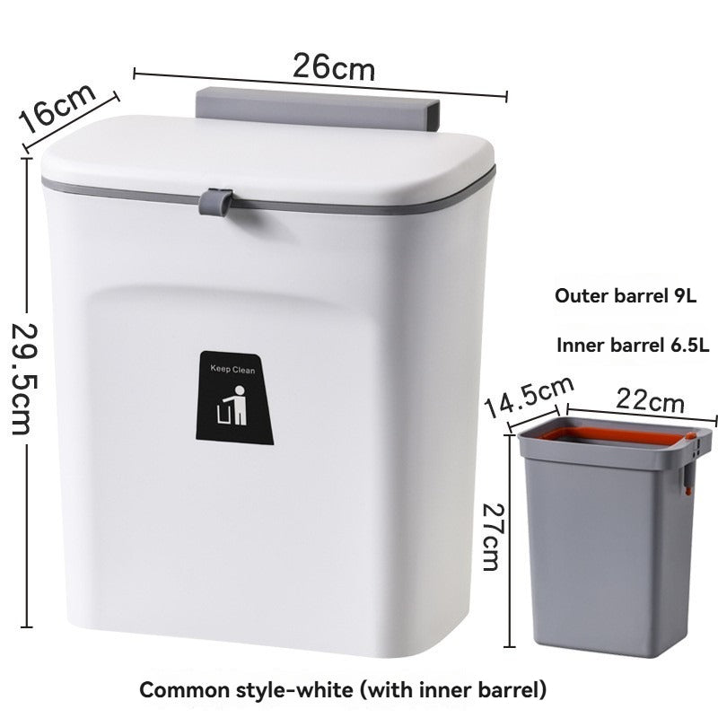 Wall-mounted Toilet Kitchen Trash Can