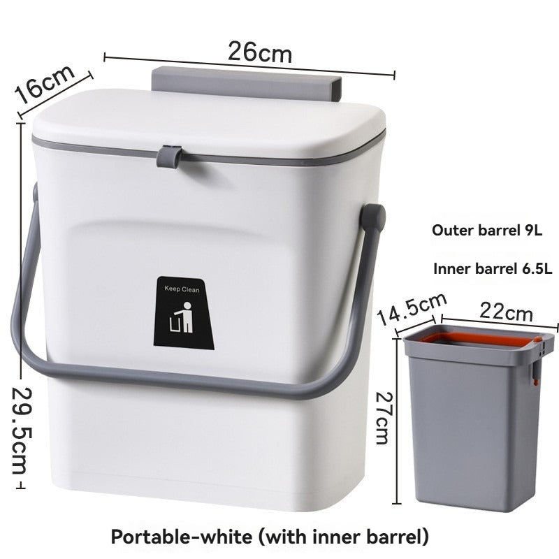 Wall-mounted Toilet Kitchen Trash Can