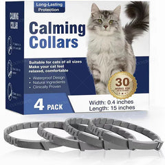 3-Pack Calming Collars for Dogs & Cats - 30 Day Pheromone Anxiety Relief