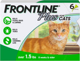 FRONTLINE Plus Flea & Tick Treatment for Cats: 6 Doses, For Cats Over 1.5 lbs.