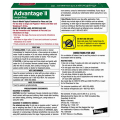 Advantage II Large Dog Vet-Recommended Flea Treatment & Prevention | Dogs 21-55 lbs. | 4-Month Supply