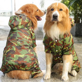 2022 Hot Sale Large Camouflage Pet Clothes Hoodie – Comfortable, Waterproof Dog Raincoat, All-Season