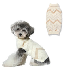 UFBemo Luxury Dog Sweater – Thick Soft Warm Removable Pet Clothes for Small & Medium Dogs Winter Apparel