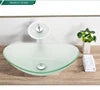 Apartment Modern Gold Painted Orange Engraving Design Lavabo Oval Glass Bathroom Sink Vanity Wash Basin