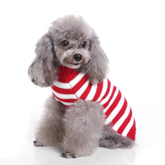 UFBemo Winter Christmas Pet Sweater – Cozy Polyester Dog & Cat Clothes for Small Pets | Elegant Holiday Puppy Jacket