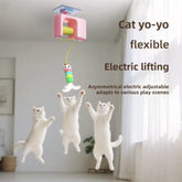 Pet Stress Relief Toys for Cats, Rechargeable Interactive Hanging Door Cat Toy, Automatic Electric Flying Bird Cat Toy for Hunt