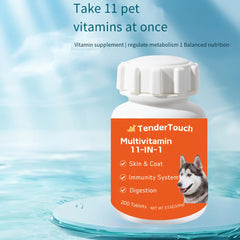 Dog and Cats Multivitamin - 200 Tablets - Dog and Cats Vitamins and Supplements, Senior & Puppy Multivitamin for Dogs