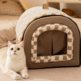 Big Dog Kennel Warm Winter Dog House Mat Detachable Washable Dogs Bed Nest Deep Sleep Tent for Medium Large Dogs House Supplies