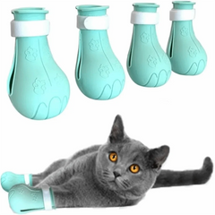 4PCS New Anti Scratch Cat Foot Cover Multifunctional Adjustable Pet Bath Cat Shoes Soft Pet Shoes