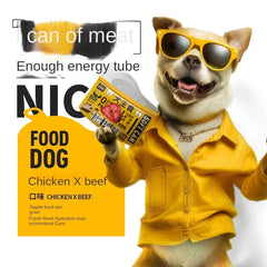 Pet Dog Canned Dog Wet Food Dog Snacks Dog Food Supplement Nutrition Fattening Brightening Hydration Beef Sealed Meat Snack Bag