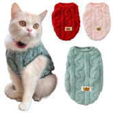 Pet Cat Clothes For Small Medium Cats Dogs Winter Soft Fleece Cat Costume Sphynx Vest Sweater Kitten Pullover Bulldog Jacket