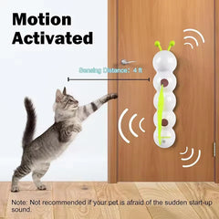 Electric Caterpillar Cat Toy Smart Sensor Motion Activated Soft Feather Tail Eco Safe Self Amusing Pet Toy Relieve Cat Boredom