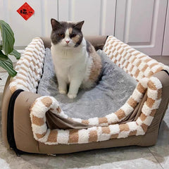 Big Dog Kennel Warm Winter Dog House Mat Detachable Washable Dogs Bed Nest Deep Sleep Tent for Medium Large Dogs House Supplies