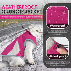 Winter Warm Thickness Windproof Cat Jacket Cat Clothes for Cats, Small Cats and Dogs