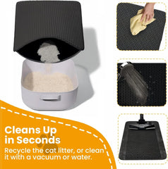 Cat Litter Mat Double Layer Pet Non Slip Big Pet Litter Box Filter MatWear Resistant Waterproof Anti-slip Cat Litter Mat