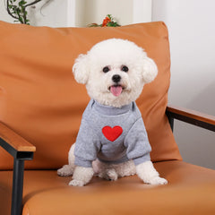 Medium Cat Sweater for Taddy Yorkshire Winter Warm Small Dog Hoodie Love Medium Thickened Cute Puppy Bipedal Clothes Accessories