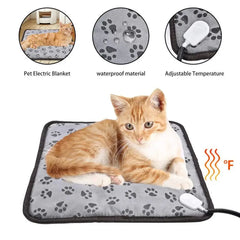 Pet Heating Pad with Adjustable Temperature – Waterproof Electric Heated Mat for Dogs & Cats | 3–9 Gear Timer Winter Bed