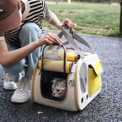 Portable Dog And Cat Bag, New Pet Bag, Summer Cat Outdoor Bag, Large Capacity Breathable Single Shoulder Diagonal Cross Bag