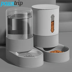Large Capacity Cat Feeder Automatic Cat Water Dispenser Cat Food Bowl Gravity Food Storage Container for Cats Dogs Pet Supplies