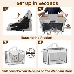 Extra Large Cat Carrier for 2 Cats, Portable Soft Sided Large Pet Carrier for Traveling, Indoor and Outdoor Uses, 24×16×16