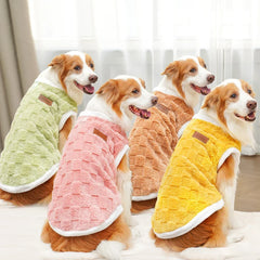 1.5-25kg Flannel Dogs Clothes Winter Warm Sweater Pet Clothing Golden Retriever Dog Coats Sweatshirt Pets Puppy Pullover Vest