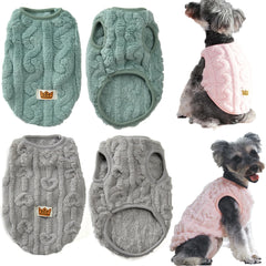Fleece Warm Dog Cloth Sleeveless Soft Cozy Plush Vest Puppy Winter Overall for Small Medium Pet Sweatshirt for Dog and Cat