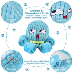 Valentine'S Day Dog Snuffle Toy dog plush octopus toys, dog puzzle games interactive puppy toys chew toys slow feeding games