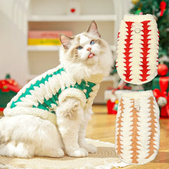 Christmas Day cat clothes, cat pet clothes, autumn and winter dog clothes, plush new products, holiday high
