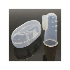 1pc Pet Finger Toothbrush for Dogs & Cats – Soft Silicone Brush for Breath Care & Gum Health, Portable, No Box Included