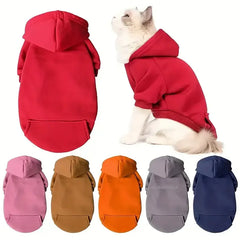Autumn Winter Pet Cat Cotton Hooded Sweatshirts for Small Dogs Cats Clothes Warm Coat Puppy Hooded Sweats