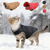 Reflective Pet Clothes Cute Windproof Reversible Kitten Jacket Coat Winter Warm Thicken Fleece Cat Costume For Small Cats Sphynx