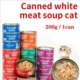 200g Canned cat white meat snack can cat snacks cat staple food young cat fat tuna cod salmon chicken cat wet food pet supplies