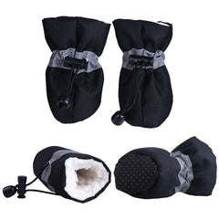 4pcs Pet Paw Care Antiskid Puppy Shoes Pet Protection Soft-soled Pet Dog Shoes Winter Prewalkers Soft Supplies