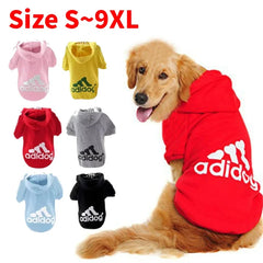 Adidog Autumn Winter Warm Dog Clothes Dog Hoodies Pet Warm Coat for Medium Large Dog Jacket Sweater Puppy French Bulldog Clothes