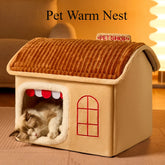 Winter Foldable Pet House Suitable for Puppies Kittens Puppies Cave Nests Portable Washable Dog Shelters Cat Nests Pet Supplies
