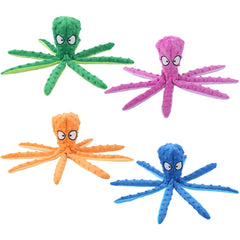 1PC Pet plush toys, cartoon stamps, fish skin shells, dog biting and sound-making toys, octopus, cat and dog products