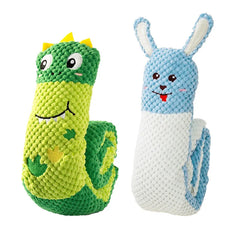 Pet Puzzle Can Sound Collapsible Snail-type Plush Toys, Hidden Food Grinding Teeth Resistant Dog Interactive Training Toys