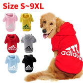 Adidog Brand Hoodie - Athletic Style Winter Coat for Medium & Large Dogs