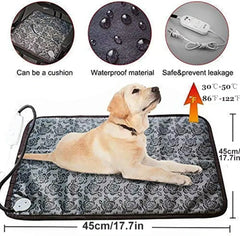 Adjustable Pet Heating Mat - Waterproof Electric Warmer for Dogs & Cats