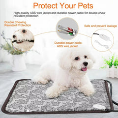Adjustable Pet Heating Mat - Waterproof Electric Warmer for Dogs & Cats