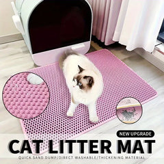 Advanced Honeycomb Cat Litter Mat - Double Layer Waterproof Litter Trapper
