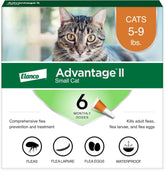 Advantage II Small Cat – Vet-Recommended Flea Treatment & Prevention for Cats 5-9 lbs, 6-Month Supply