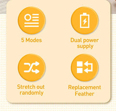 Automatic Cat Toy 2-in-1 - Smart Electronic Feather Ball 5 Mode Interactive