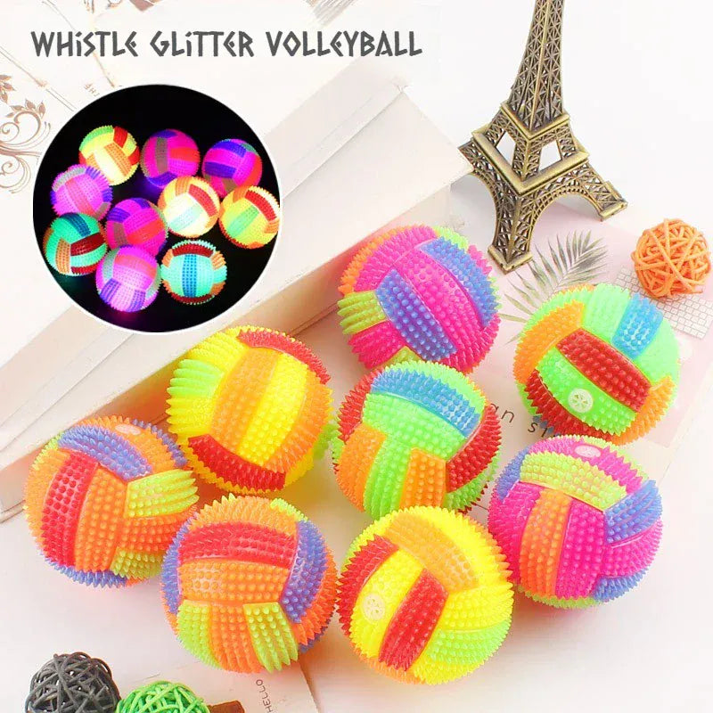 Balls For Dogs Dog Chewing Toy Toy For Dog Interactive Puppy Molar Glowing Led Light Up Bouncy Chew Ball Pet Color Small Animals