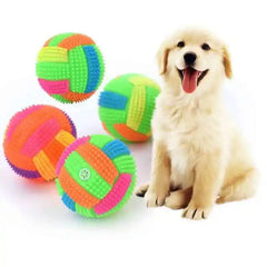 Balls For Dogs Dog Chewing Toy Toy For Dog Interactive Puppy Molar Glowing Led Light Up Bouncy Chew Ball Pet Color Small Animals