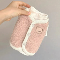 Bear Hoodie Dog Sweatshirt - Cute Winter Coat for Small Breeds