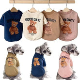 Bear Pattern Dog Sweatshirt | Winter Warm Pet Pullover for Small & Medium Dogs & Cats | Cute Puppy Jacket & Chihuahua Outfit