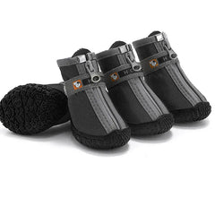 Breathable Dog Shoes - Anti-Slip Plush Boots for Small Medium Dogs