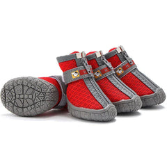 Breathable Dog Shoes - Anti-Slip Plush Boots for Small Medium Dogs